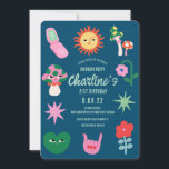 Invitación Fiesta de cumpleaños 21 de Rosa Verde Retro<br><div class="desc">Fiesta de cumpleaños 21 de Rosa Verde Retro</div>