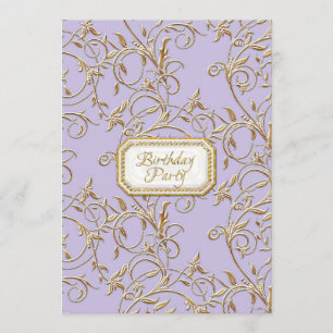 Invitación Fiesta de cumpleaños 21 Glam Old Hollywood Regency