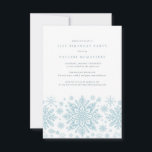 Invitación fiesta de cumpleaños 21 Invierno de copos de nieve<br><div class="desc">Los copos de nieve con acuarela azul muy elegantes crean un borde de bonito al final de esta invitación de cumpleaños para adultos. El diseño moderno y minimalista tiene un aire abierto y ventilado. La estética contemporánea atraerá a personas de todas las edades.</div>