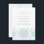 Invitación fiesta de cumpleaños 21 Invierno de copos de nieve<br><div class="desc">Los copos de nieve con acuarela azul muy elegantes crean un borde de bonito al final de esta invitación de cumpleaños para adultos. El diseño moderno y minimalista tiene un aire abierto y ventilado. La estética contemporánea atraerá a personas de todas las edades.</div>