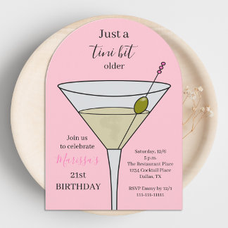 Invitación Fiesta de cumpleaños 21 solo un poquito más vieja