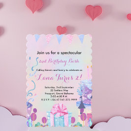 Invitación Fiesta de cumpleaños 2 chicas