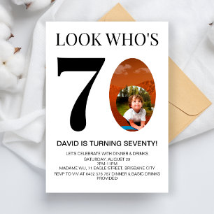 Invitación Fiesta de cumpleaños 30 40 50 60 70 años