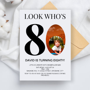 Invitación Fiesta de cumpleaños 30 40 50 60 80 de alguien