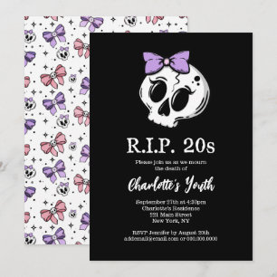 Invitación Fiesta de cumpleaños 30 con estética Coquette de l