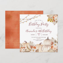 Fiesta de cumpleaños 30 de Calabaza Boho Pampas Gr