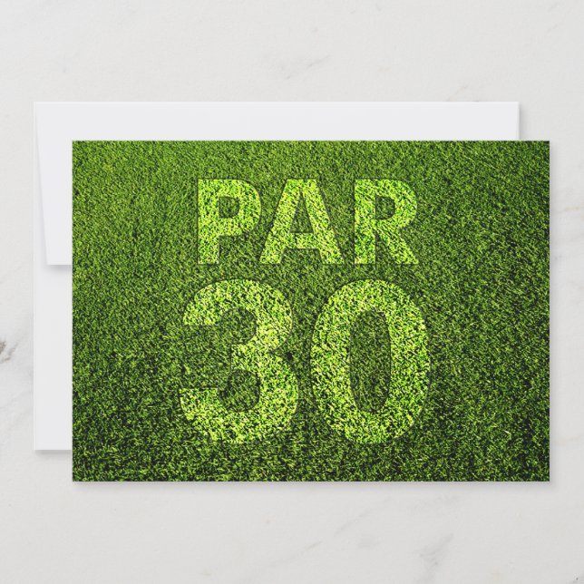Invitación Fiesta de cumpleaños 30 de Golf (Anverso)