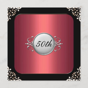Invitación Fiesta de cumpleaños 30 de rojo y negro