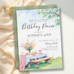 Invitación Fiesta de Cumpleaños 30 Elegante de Pastel de Vera