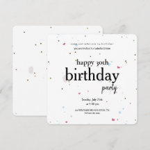 Fiesta de cumpleaños 30 Modernista Minimalista, Cu