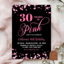 Fiesta de cumpleaños 30 Shades of Pink