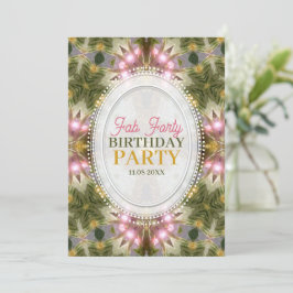 Invitación Fiesta de cumpleaños 40 de la princesa de los bosq