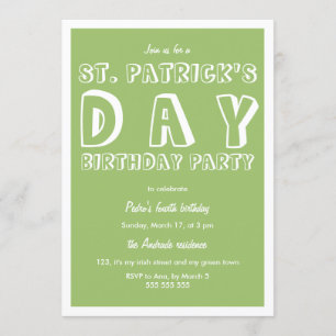 Invitación Fiesta de cumpleaños 40° Retro Green