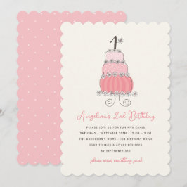 Invitación Fiesta de cumpleaños 4 invitada por Chica de torta