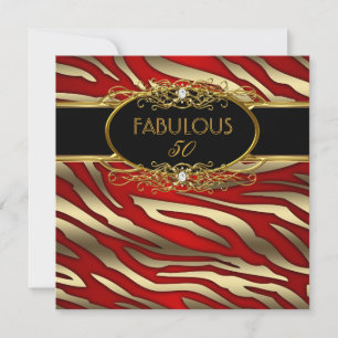 Invitación Fiesta de cumpleaños 50 50º aniversario fabuloso O