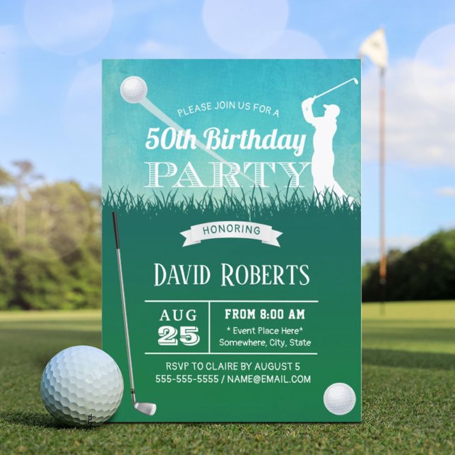 Invitación Fiesta de cumpleaños 50 de Golf (Subido por el creador)