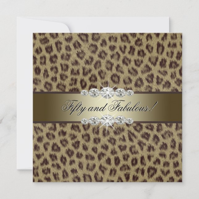Invitación Fiesta de cumpleaños 50 del Leopardo de oro (Anverso)