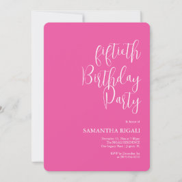 Invitación Fiesta de cumpleaños 50 personalizado invita a ros