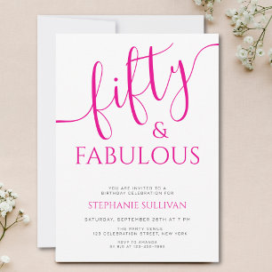 Invitación Fiesta de cumpleaños 50 y fabuloso