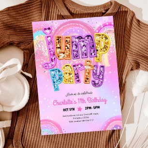 Invitación Fiesta de Cumpleaños 5 años en Parque de Trampolin