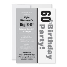 Fiesta de cumpleaños 60 de blanco y negro