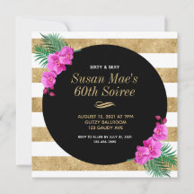 Fiesta de cumpleaños 60 de la 6ª y Sexy Black Gold