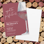 Invitación Fiesta de cumpleaños 60 de Wine Red<br><div class="desc">Elegante Vino Rojo Sencillo Sesenta Invitación a la Fiesta de Cumpleaños. Celebra sesenta años de estilo con este toque moderno en una invitación clásica. El diseño está decorado con una gran acuarela de cristal de vino tinto y gris en el lado derecho, con un rico fondo rojo burdeos. La frase...</div>