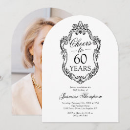 Invitación Fiesta de Cumpleaños 60 Rococó Vintage Foto