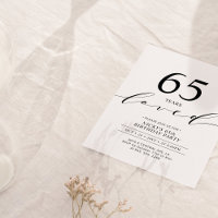 Fiesta de cumpleaños 65 años amados | Negro y Blan