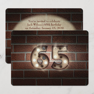 Invitación Fiesta de cumpleaños 65-marquesinas encendidas sob