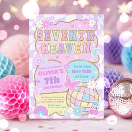 Invitación Fiesta de Cumpleaños 7º Cielo Preppy Varsity Parch