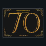Invitación Fiesta de cumpleaños 70, estilo Gatsby, purpurina<br><div class="desc">70,  fiesta de cumpleaños,  gran Gatsby,  negro y dorado,  de dos lados,  elegante,  editable.

Quitar o cambiar información no deseada. 
Pruebe con otra forma.
¿Has mirado nuestros otros productos,  pide una personalización?
Gracias por sus amables comentarios.</div>