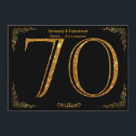 Invitación Fiesta de cumpleaños 70, estilo Gatsby, purpurina<br><div class="desc">70,  fiesta de cumpleaños,  gran Gatsby,  negro y dorado,  de dos lados,  elegante,  editable.

Quitar o cambiar información no deseada. 
Pruebe con otra forma.
¿Has mirado nuestros otros productos,  pide una personalización?
Gracias por sus amables comentarios.</div>