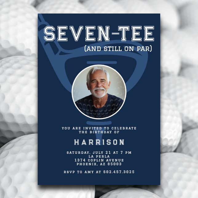 Invitación Fiesta de cumpleaños 70 Foto de Marina de Golf Mod (Subido por el creador)