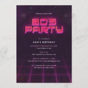 Invitación Fiesta de cumpleaños 80