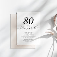 Fiesta de cumpleaños 80 años amados | Negro y Blan