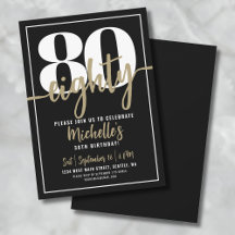 Fiesta de Cumpleaños 80 de Elegant Eighty Gold