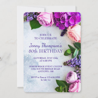 Invitación Fiesta de cumpleaños 80 Personalizado de la celebr