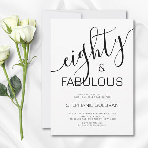 Invitación Fiesta de cumpleaños 80 y fabuloso