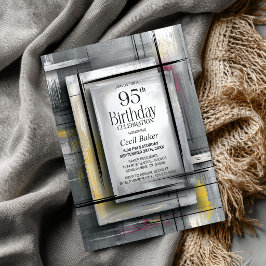 Invitación Fiesta de Cumpleaños 95 de Grey Moderno