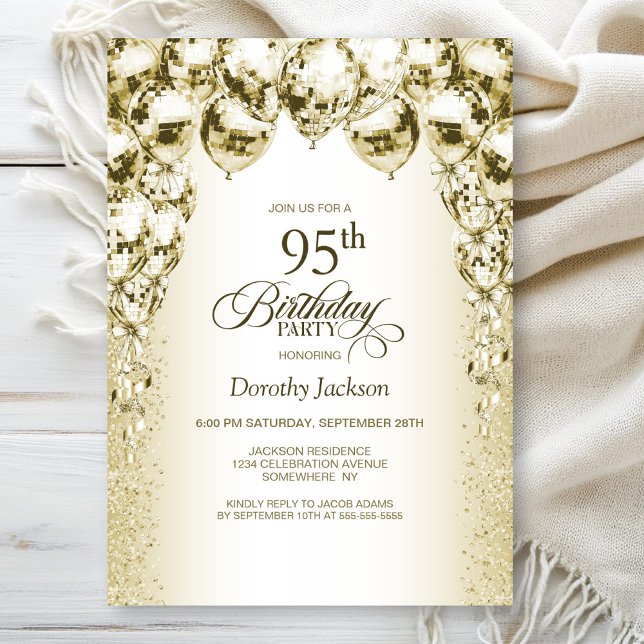 Invitación Fiesta de cumpleaños 95 de los Globos de Oro (Subido por el creador)