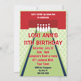 Invitación Fiesta de cumpleaños adaptable de los bolos