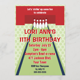 Invitación Fiesta de cumpleaños adaptable de los bolos