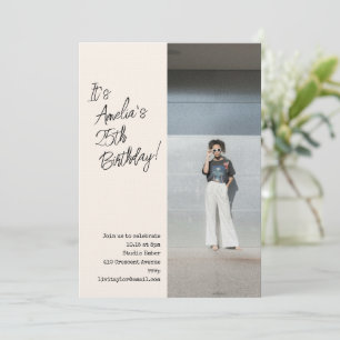 Invitación Fiesta de cumpleaños adulta estética trendy 25