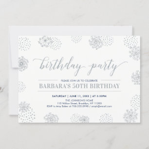 Invitación Fiesta de cumpleaños adulta número 50 elegante y m