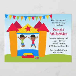 Invitación Fiesta de cumpleaños afroamericana de la casa de