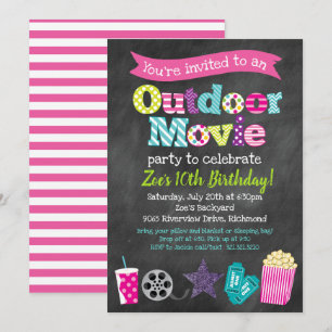 Invitación Fiesta de cumpleaños al aire libre de la película