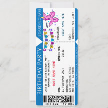 Fiesta de cumpleaños alto para el pase de embarque