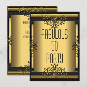 Invitación Fiesta de cumpleaños ART DECO Fabuloso 50 Gatsby 5