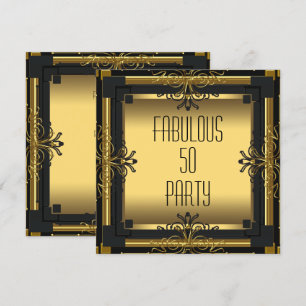 Invitación Fiesta de cumpleaños ART DECO Gatsby Fabuloso 50 5